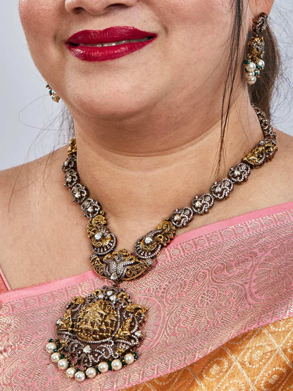 Brinda Antique Temple Necklace Set