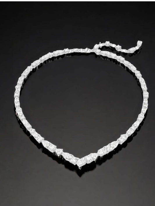 Celestial V-Shape Cascade Diamond Necklace