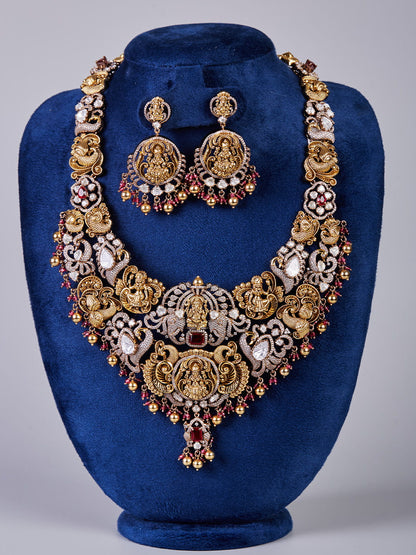 Tansi Jewels Aloka Antique Temple Necklace Bridal Set