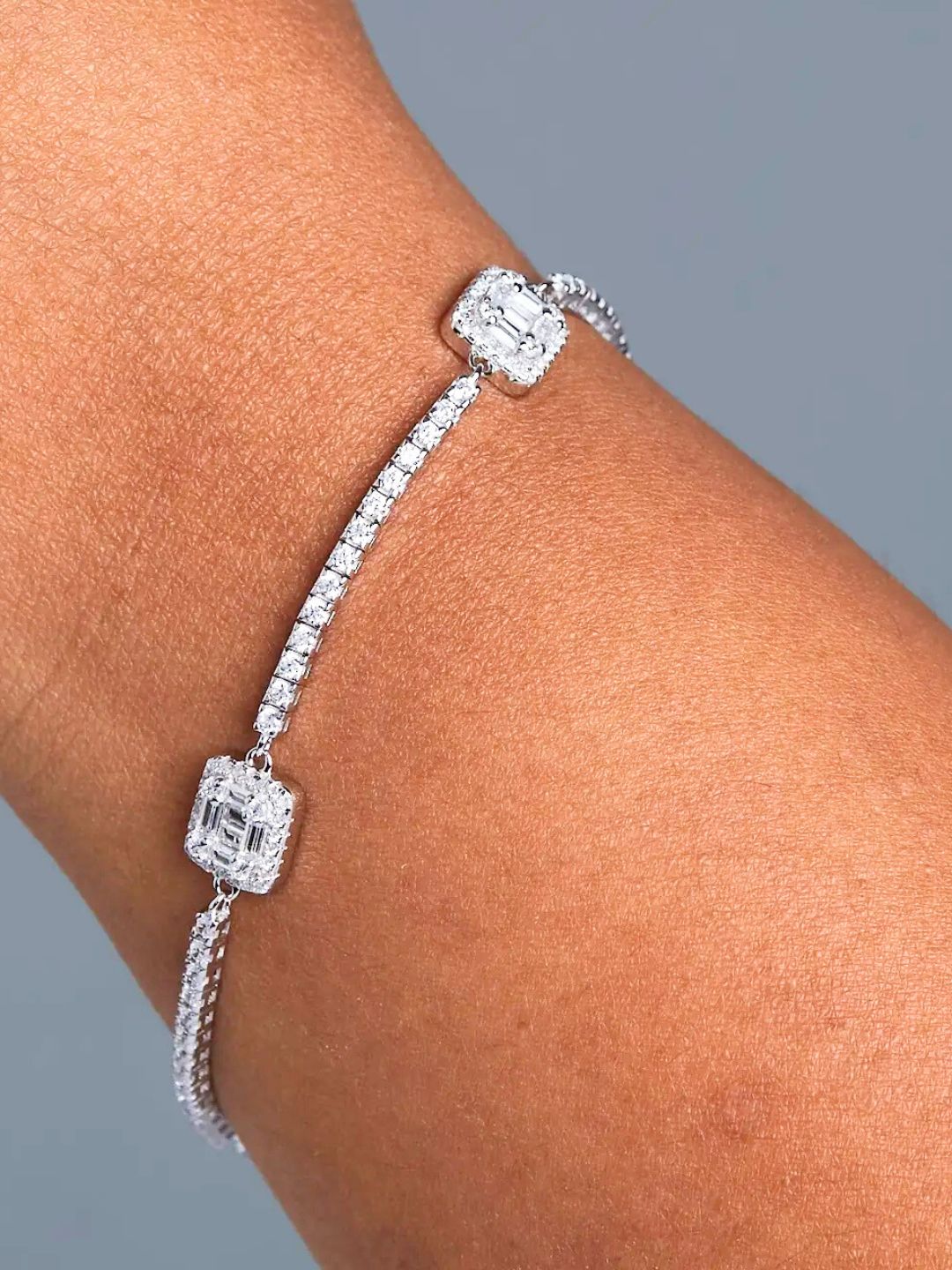 Tansi Jewels Cushion Cut Tennis Bracelet