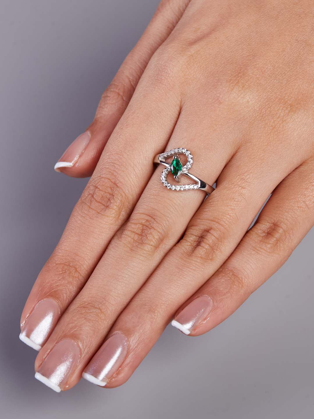 Tansi Jewels Emerald Diamond Halo Timeless Masterpiece Ring