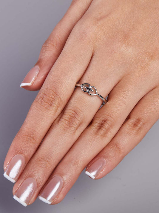 Tansi Jewels Interlock Heart Ring