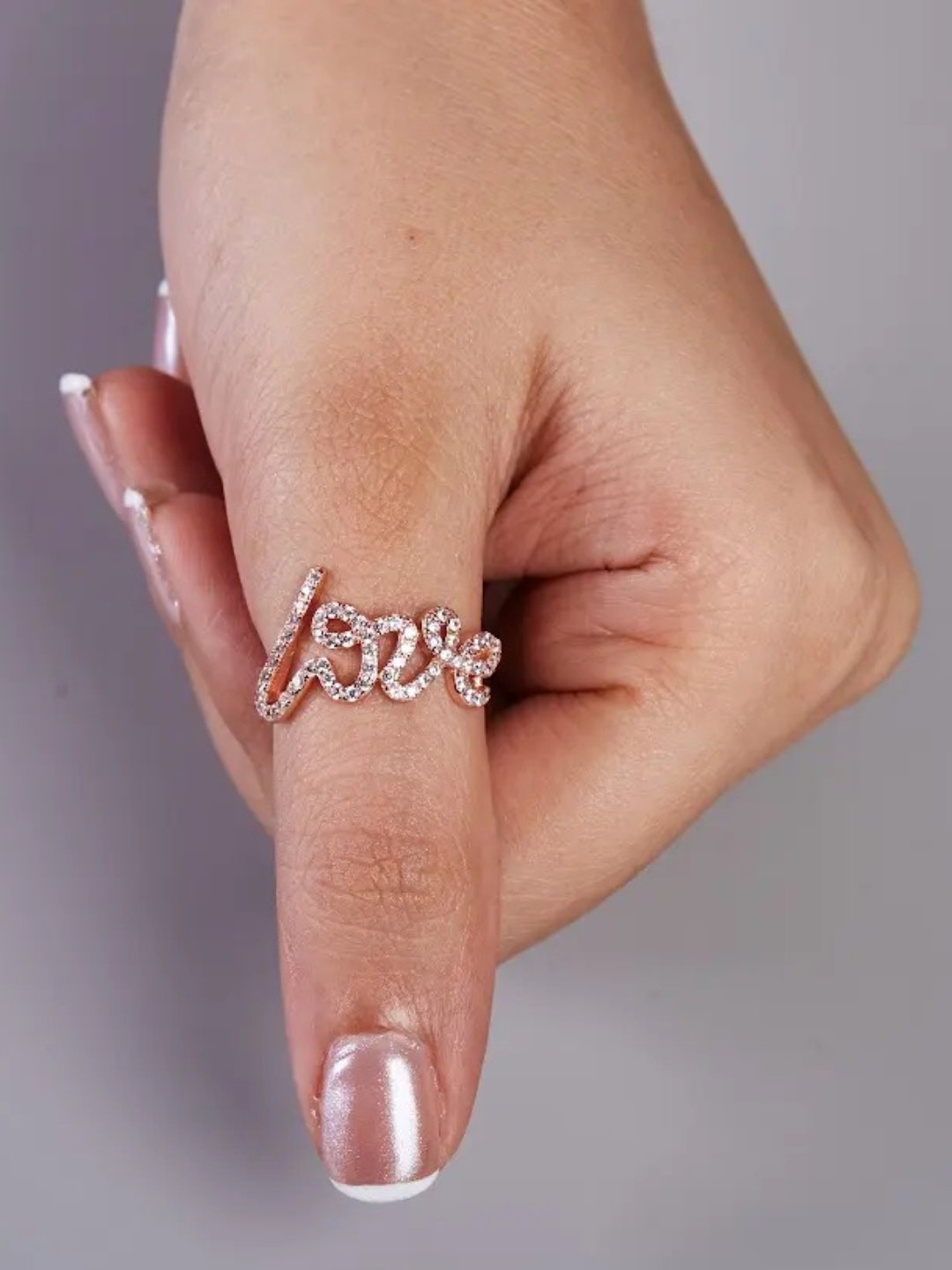 Tansi Jewels Love Script Ring