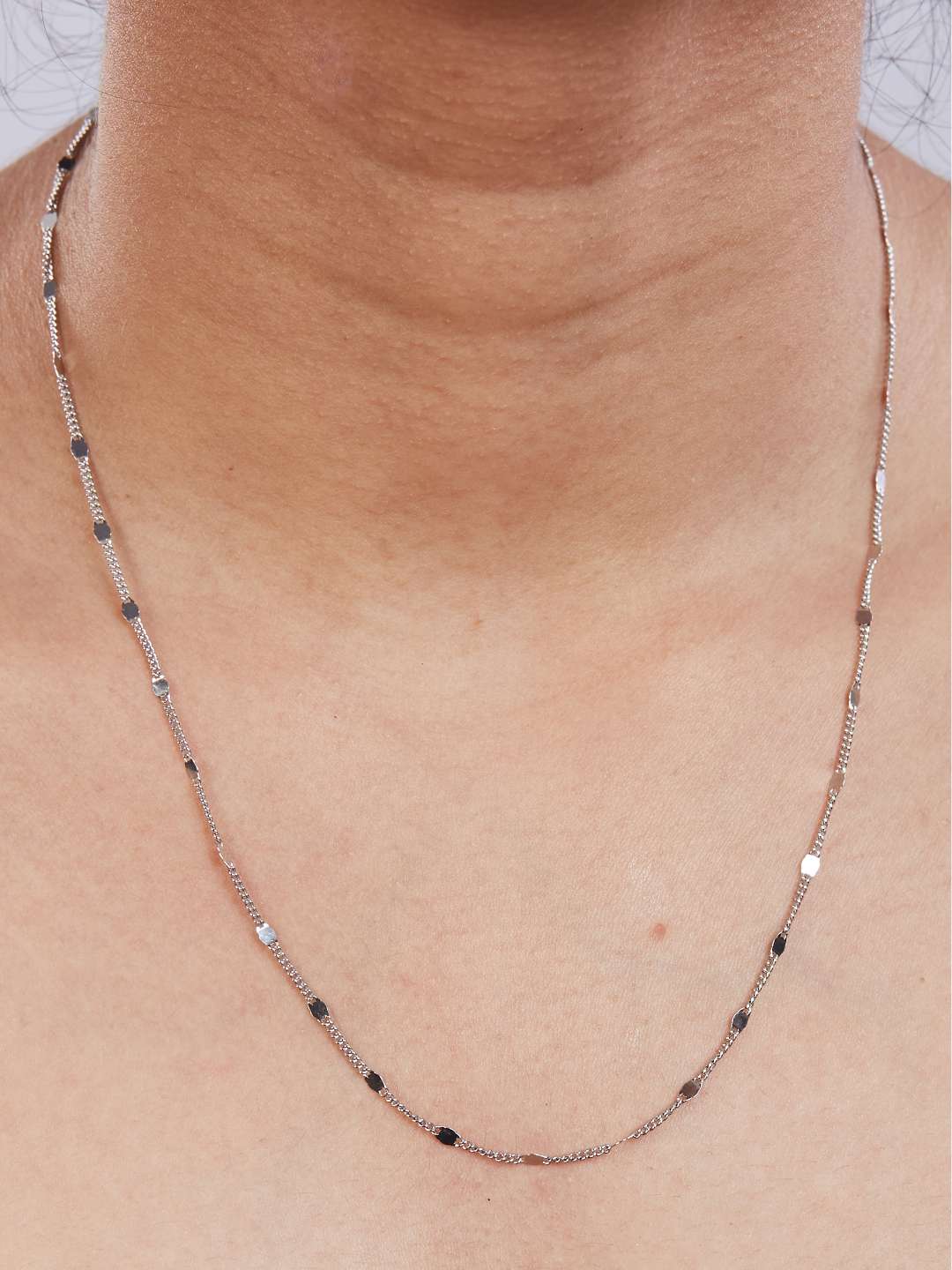 Tansi Jewels Pure Silver Disco Chain Necklace