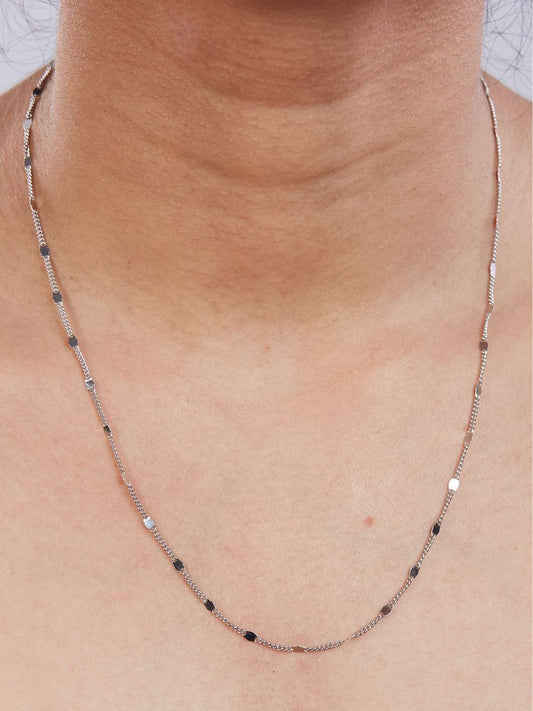 Tansi Jewels Pure Silver Disco Chain Necklace