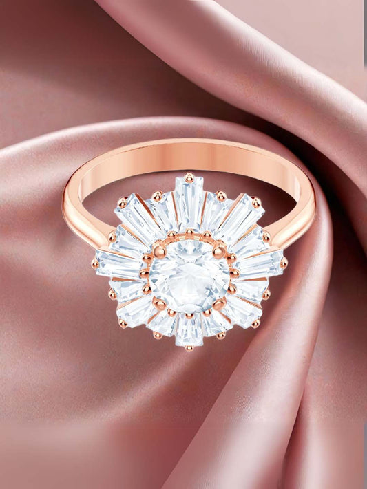 Tansi Jewels Radiant Sunburst Diamond Ring