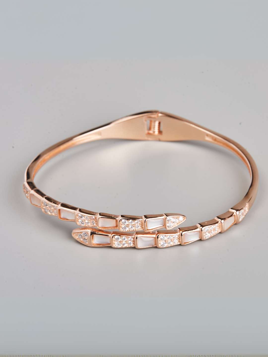 Tansi Jewels Serpentine Rose Gold Cuff Bracelet