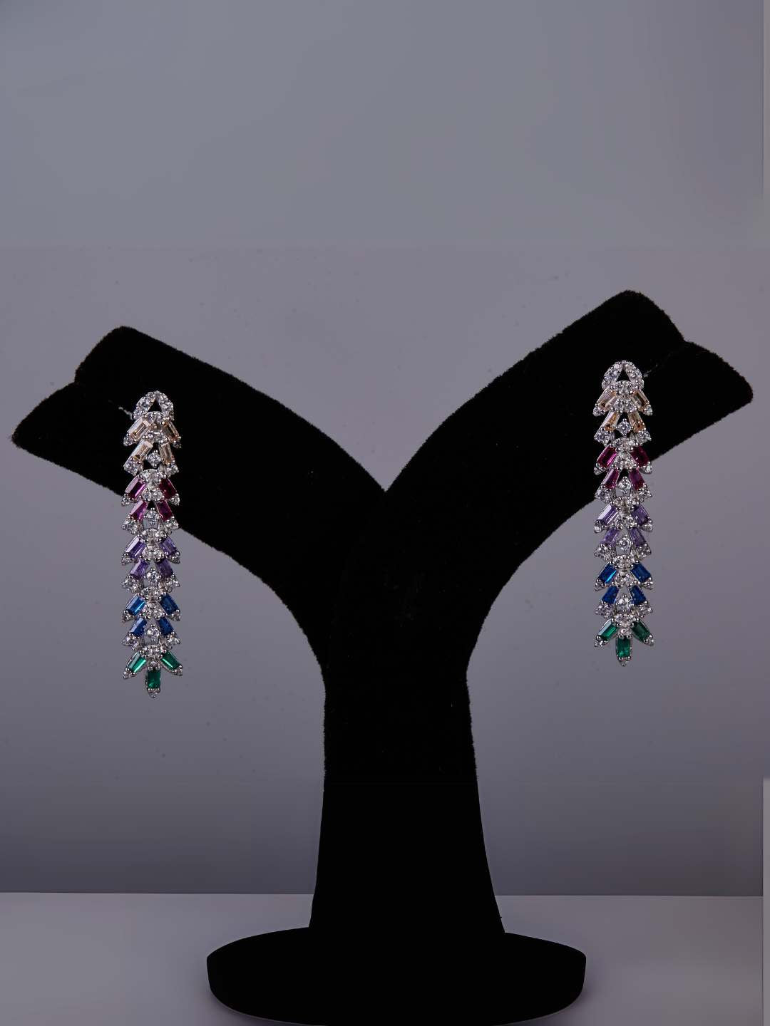 Tansi Jewels Super Luxury Chunky Colourful Necklace Set With Matching Earring And Bracelet