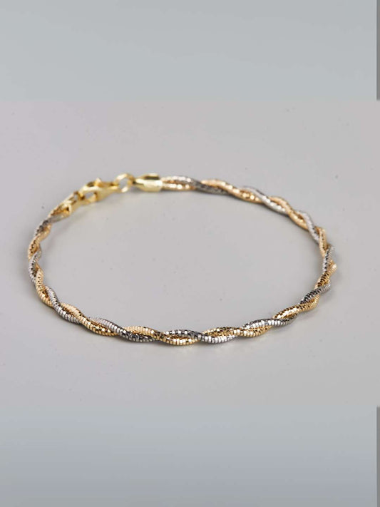 Tansi Jewels Two-Tone Twisted Chain Bracelet