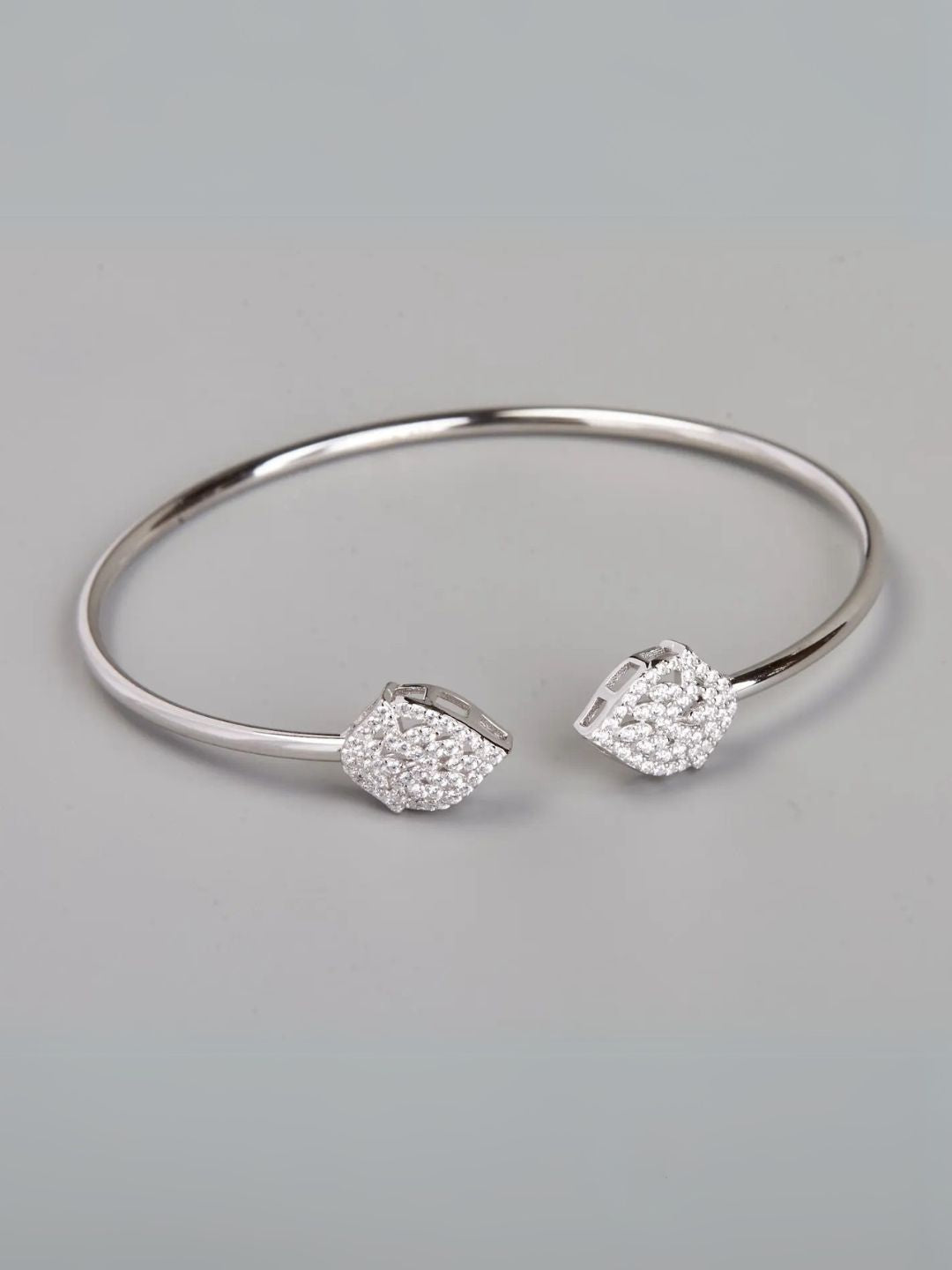 Tansi Jewels White Diamond Pear Cuff Bracelet