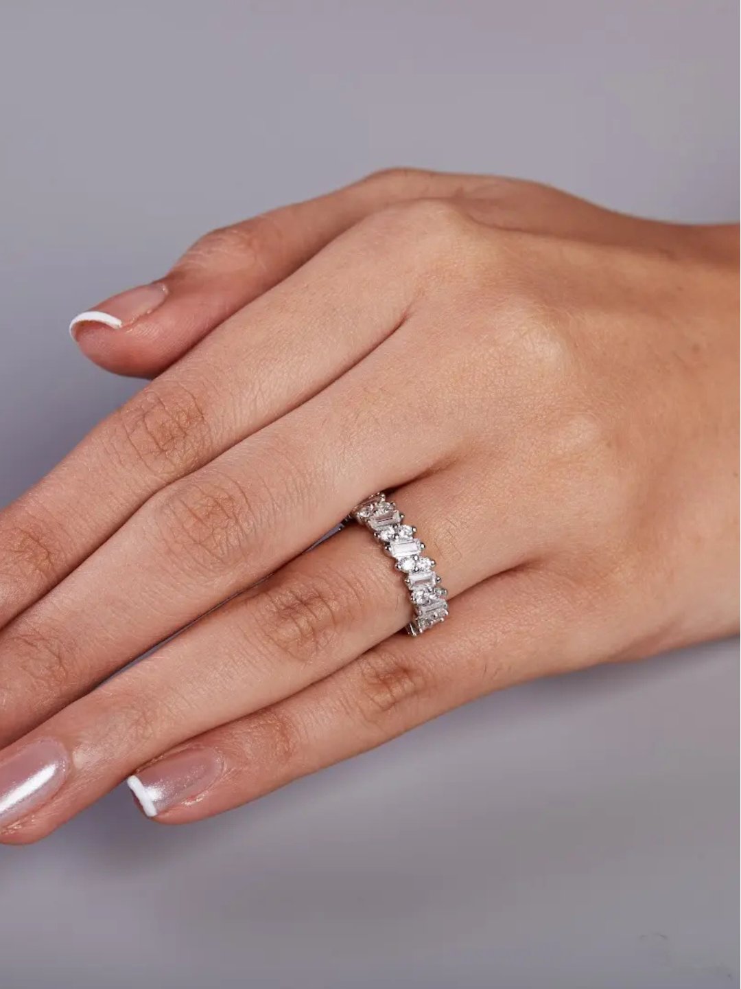 Tansi Jewels White Diamond Wavery Ring